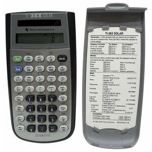 Texas Instruments TI-36x Solar Calculator With Cover And Insert Tested Working